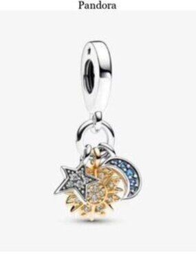 Pandora Two-tone Celestial Triple Dangle Charm